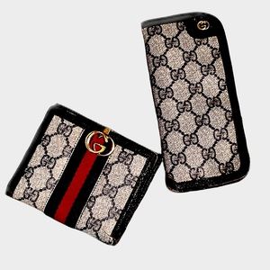 Gucci Vintage Ladies Half Fold Wallet and Eyeglass Case From The Eighties